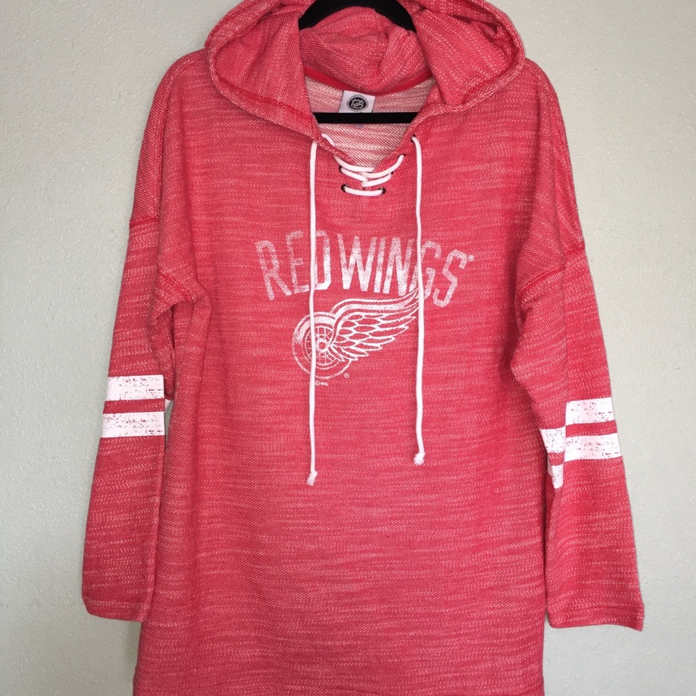 Womens Red Medium NHL Red Wings Hooded Sweater